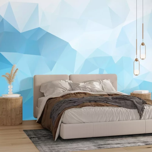 Fotobehang Blauwe mozaïekachtergrond