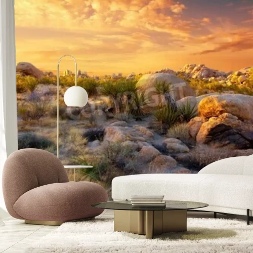 Fotobehang Stenen in de woestijn