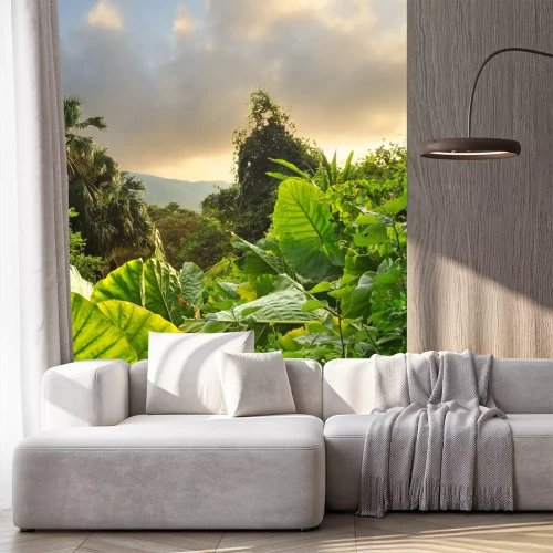 Fotobehang Tropisch groen landschap