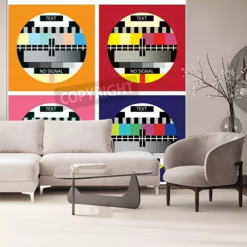 Fotobehang Televisie illustratie pop art