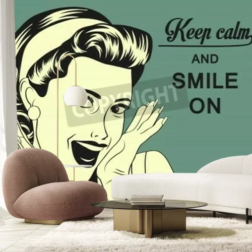 Fotobehang Pop art motiverende belettering