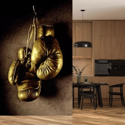 Fotobehang Bokshandschoen aan een haak