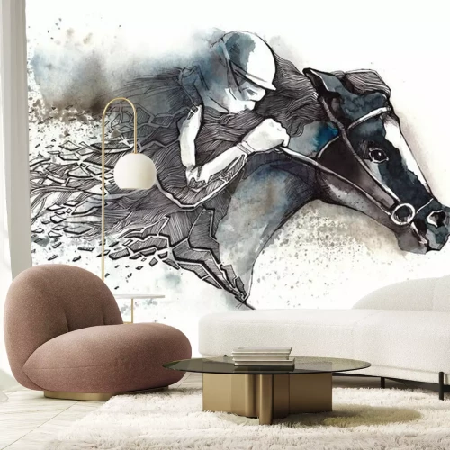 Sticker Paardenrennen