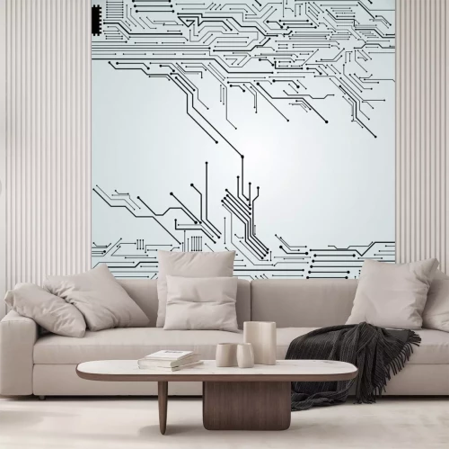 Fotobehang Abstracte computerverbindingen