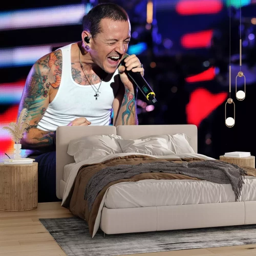 Fotobehang Chester Bennington van Linkin Park concertfoto
