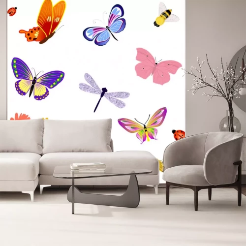 Sticker vlinder insecten bee lieveheersbeestje