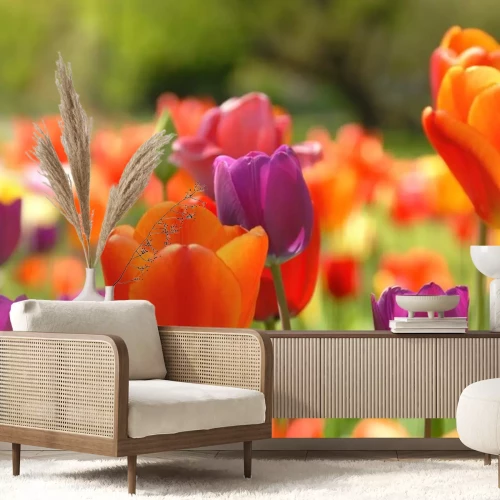 Sticker Bloemen op een plantage