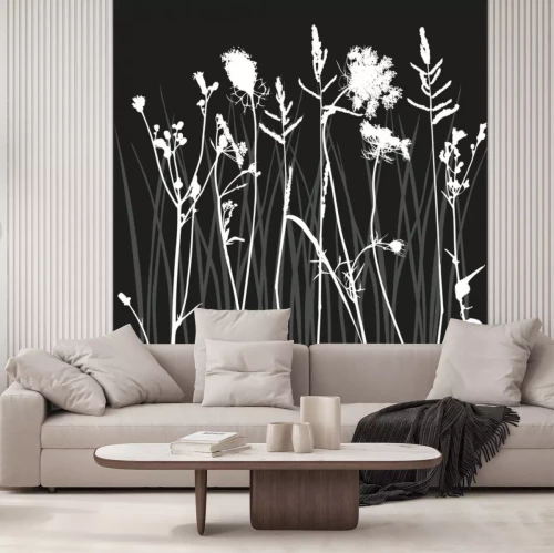 Sticker echte gras silhouet - vector - twee kleuren