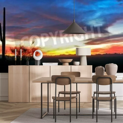 Fotobehang De woestijn na zonsondergang