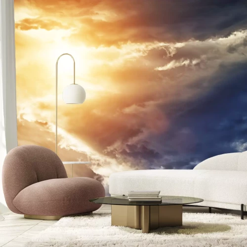 Fotobehang Pastelkleurige wolken