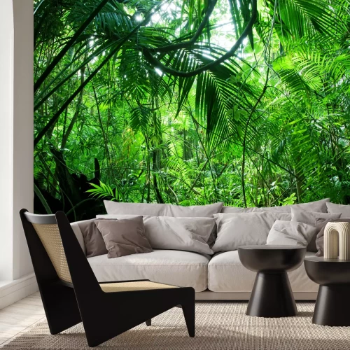 Fotobehang Een struikgewas van tropische planten