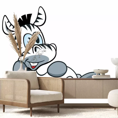 Sticker Mascot Zebra Laying