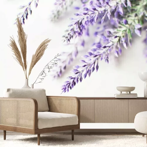 Sticker Een takje lavendel op een vergroot beeld