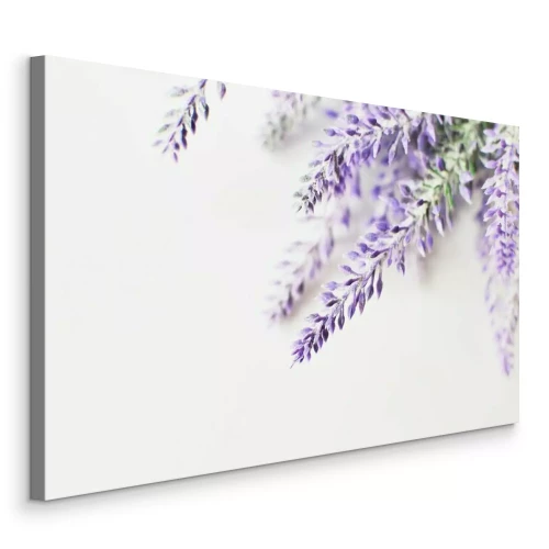 Canvas Een takje lavendel op een vergroot beeld