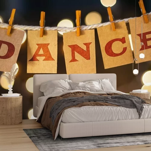 Fotobehang De inscriptie danst op de kaarten