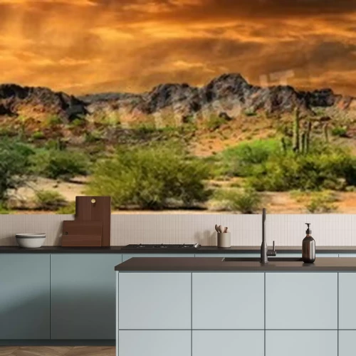 Fotobehang Woestijn en bergen in Mexico