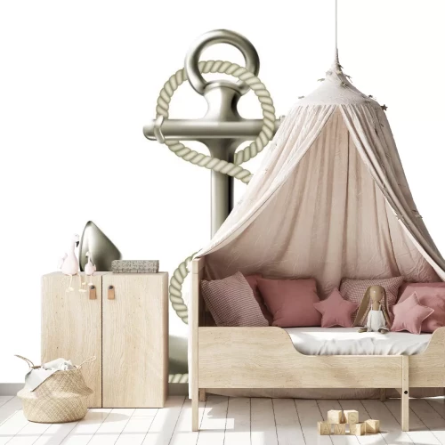 Sticker Touw gewikkeld anker 3d illustratie