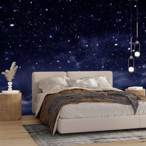 Fotobehang Nachtelijke hemel met wolken