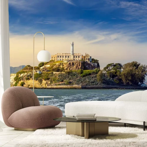 Fotobehang Alcatraz Island in de baai van San Francisco