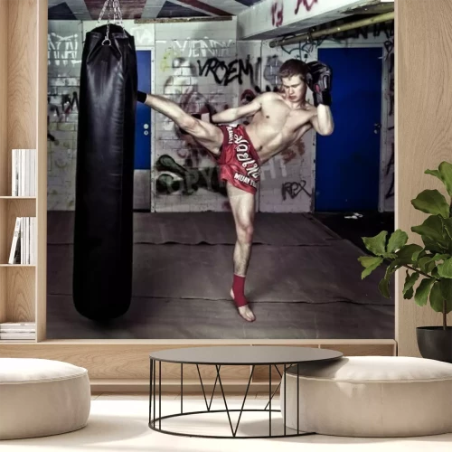 Fotobehang Bokser in opleiding
