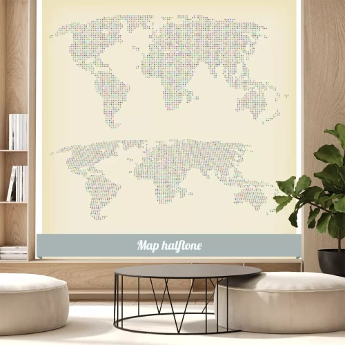 Sticker Kaart halftoon vector