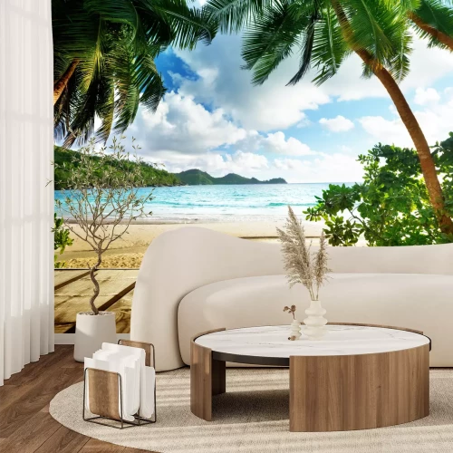 Fotobehang Uitzicht op de tropen vanaf de pier