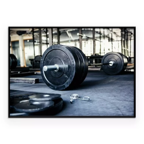Poster Gewichten in de fitnessclub