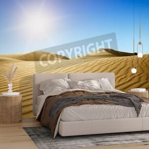 Fotobehang Woestijnduinen in de zon