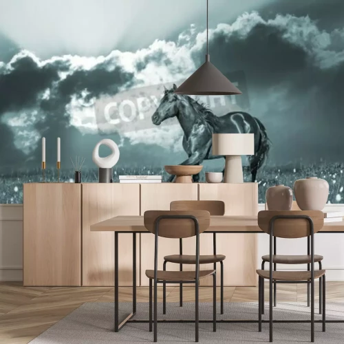 Fotobehang Hengst in de zon