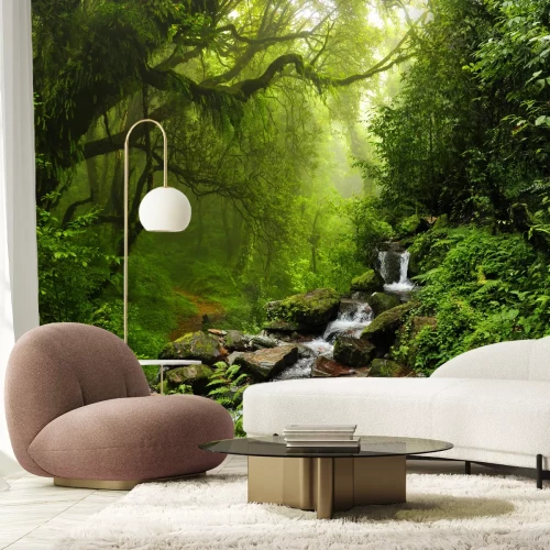 Fotobehang Tropen en een kleine waterval