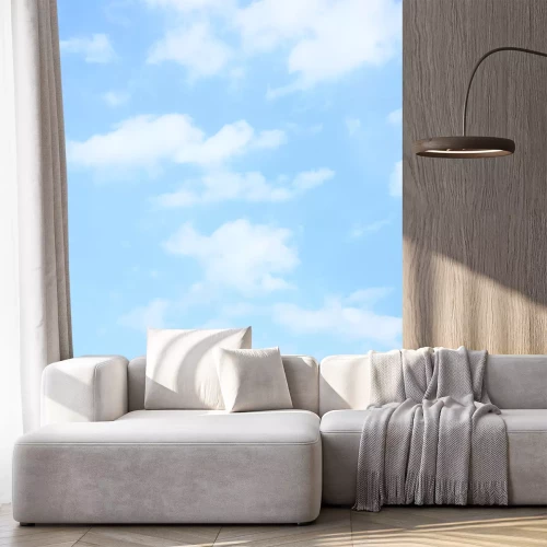 Fotobehang De lucht in blauwtinten en wolken