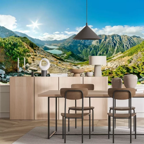 Fotobehang Zomerlandschap van de Vallei van de Vijf Vijvers