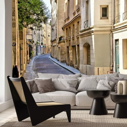 Fotobehang Een charmante straat in Parijs