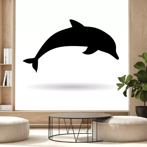 Sticker Silhouet dolphin - Illustratie