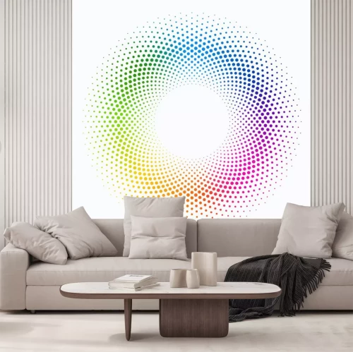 Sticker Vector Achtergrond #Colorful Polka Dot Patroon van de Cirkel