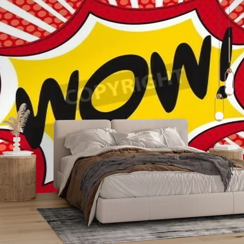 Fotobehang Stripverhaal wow