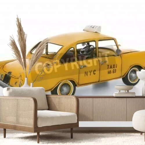 Fotobehang Retro+AC0-stijl taxi