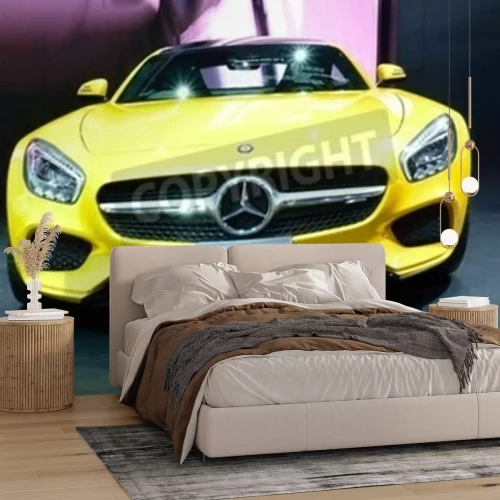 Fotobehang BANGKOK - 26 maart: Mercedes Benz AMG GTS te zien op de 36ste Bangkok International Motor Show op 26 maart 2015 in Bangkok, Thailand.