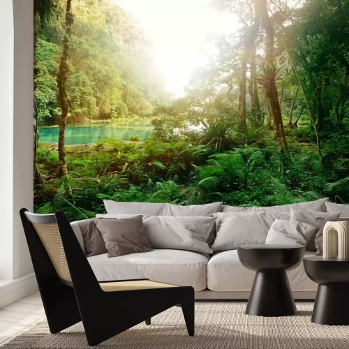 Sticker Mysterieuze Maya jungle in het nationale park Semuc Champey Guate