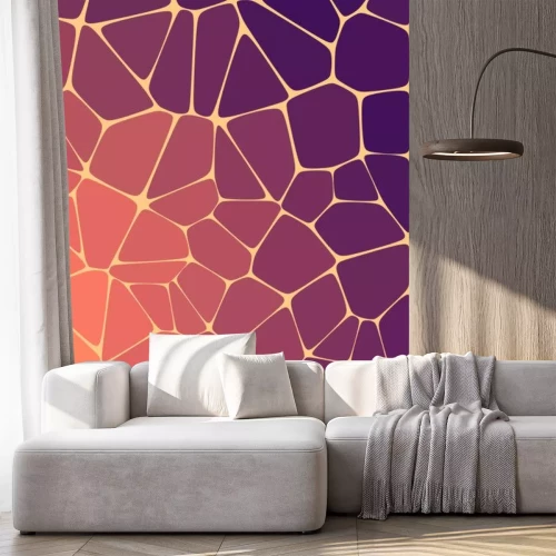 Sticker Abstract mozaïek met paarse elementen