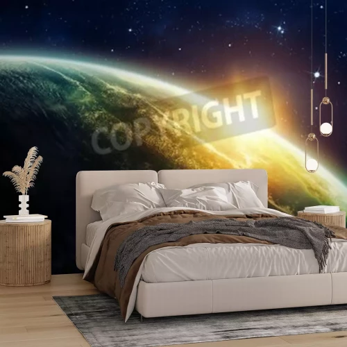 Fotobehang Zonsopgang in de ruimte