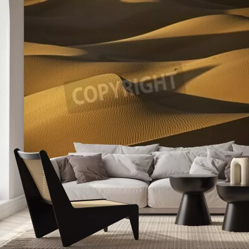 Fotobehang Woestijn in de avondzon