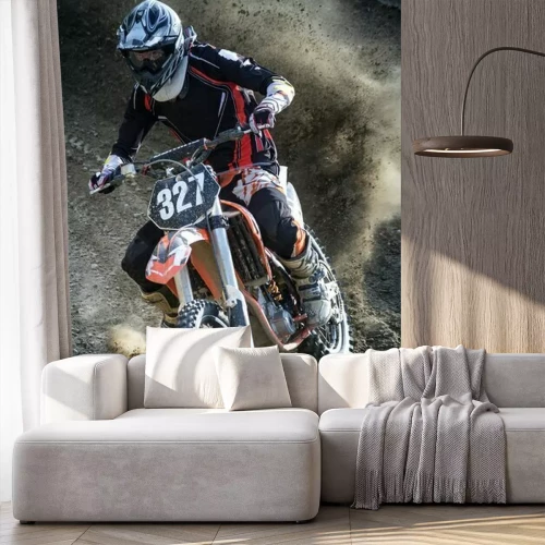 Fotobehang Extreem motorcross rijden