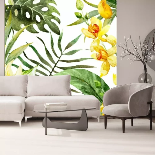 Sticker Aquarel canna bloemen patroon