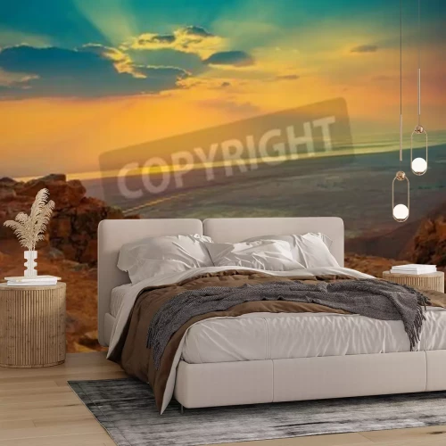 Fotobehang Bovenaanzicht op de woestijn