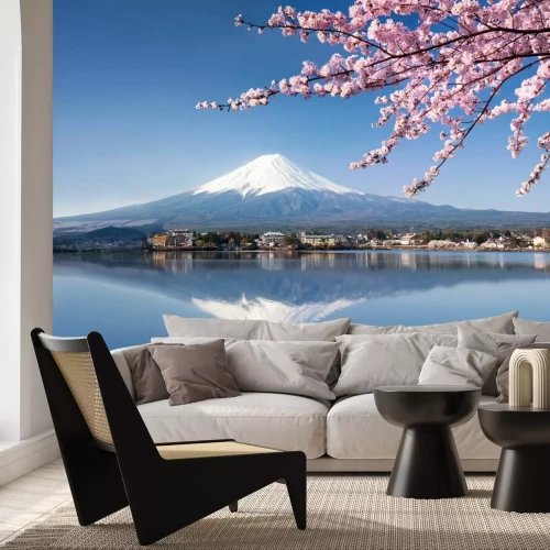 Fotobehang Landschap met de berg Fuji