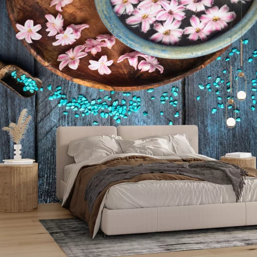 Fotobehang Een set voor een zoutspa thuis