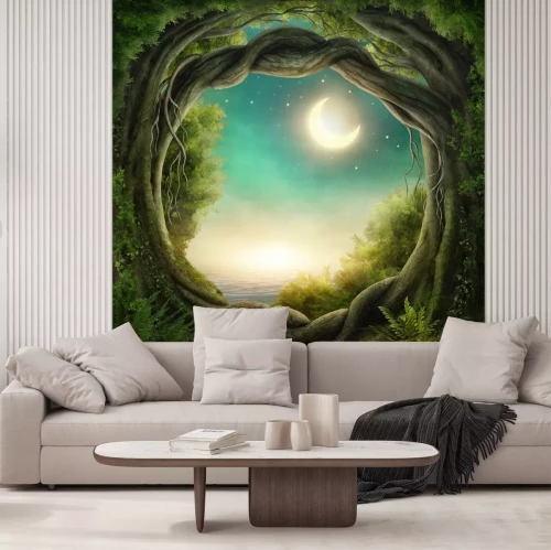 Sticker Enchanted donker bos