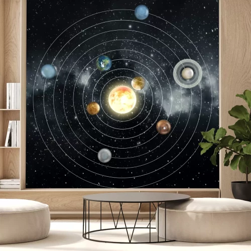 Fotobehang Baan van de planeten van het zonnestelsel