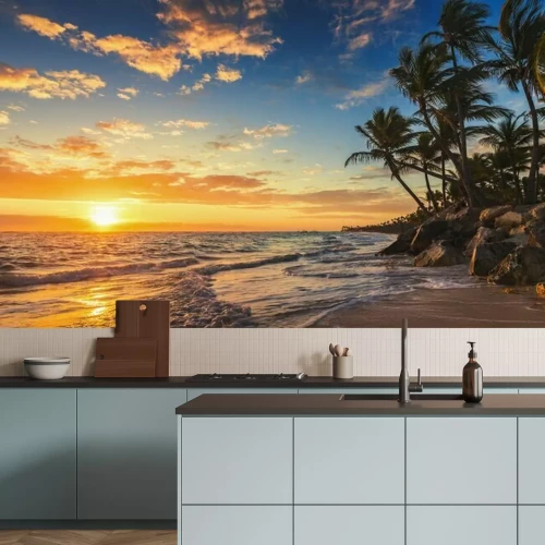 Fotobehang Landschap van het paradijs tropisch eiland strand